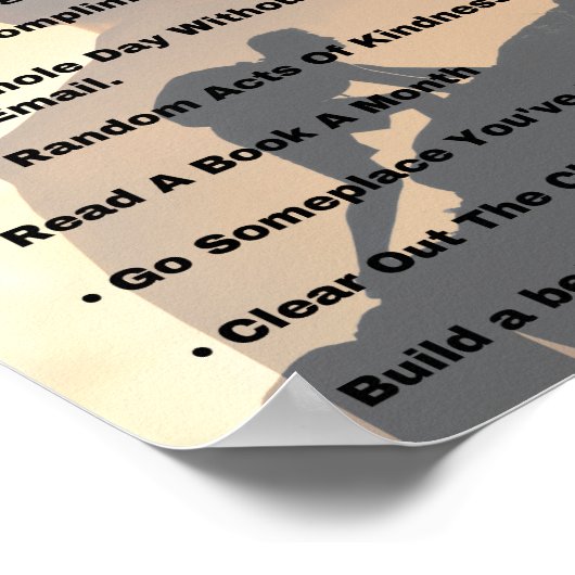 resoluties over het nieuwe jaar poster (Hoek)