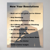 resoluties over het nieuwe jaar poster (Voorkant)