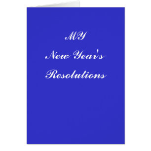 Resoluties van het nieuwe jaar