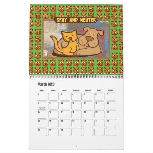 Resoluties voor Humans Agenda (middelgroot) Kalender (Mar 2020)