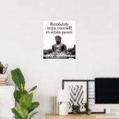 resoluut jezelf trainen - Boeddha Poster (Thuiskantoor)