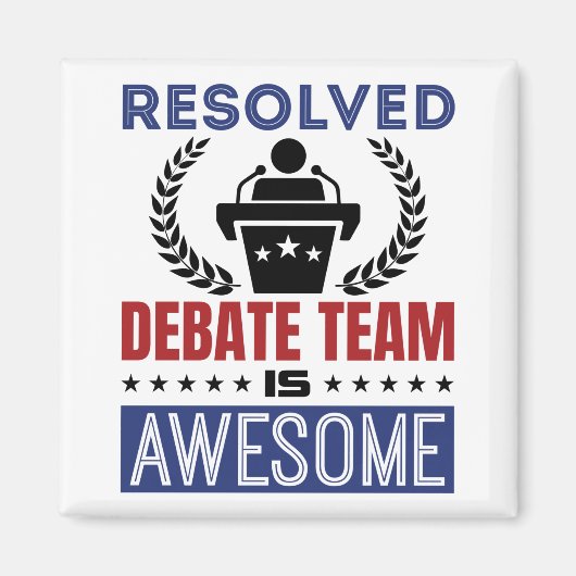 Resolved Debate Team is een Geweldige debat Magneet (Voorkant)