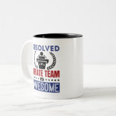 Resolved Debate Team is een Geweldige debat Tweekleurige Koffiemok (Voorkant links)