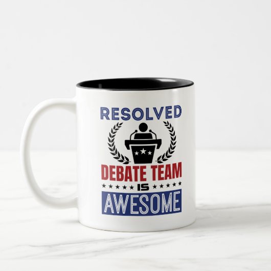 Resolved Debate Team is een Geweldige debat Tweekleurige Koffiemok (Links)