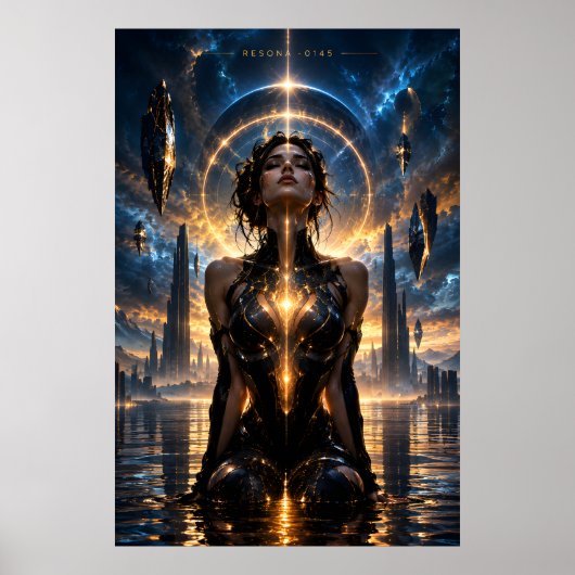 Resona-0145 Hemelse Godin Poster (Voorkant)