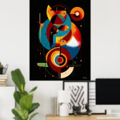 Resonant Axis – Minimal Geometric Constructivism Poster (Thuiskantoor)