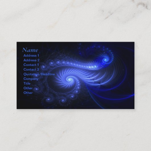 Resonant Spiral - Fractal Art - Visitekaartje (Voorkant)