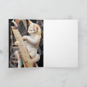 Resonant Whiskers – Surreal Cat Greeting Card Kaart (Binnen)