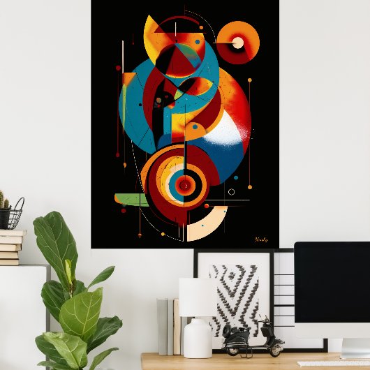 Resonante As – Minimale Geometrische Constructivis Poster (Thuiskantoor)