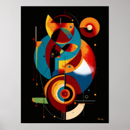 Resonante As – Minimale Geometrische Constructivis Poster