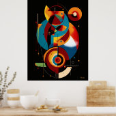 Resonante As – Minimale Geometrische Constructivis Poster (Keuken)