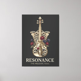 Resonantie - Anatomische Viool Ribbenkast Soulmuzi Canvas Afdruk