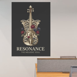 Resonantie - Anatomische Viool Ribbenkast Soulmuzi Muurstickers