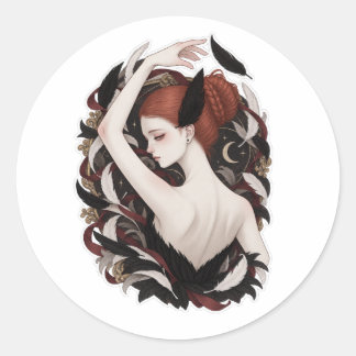 Resonantie van Vleugels Ronde Sticker