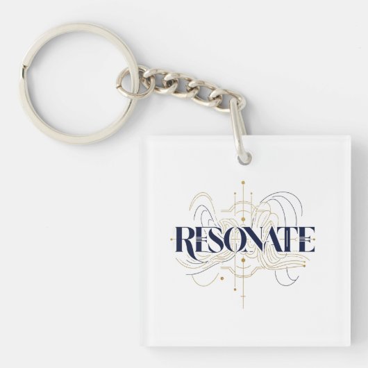 Resonate Abstract Line Art Acrylic Keychain (voorkant)