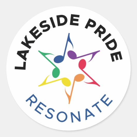 Resonate Cirkelsticker Ronde Sticker (Voorkant)