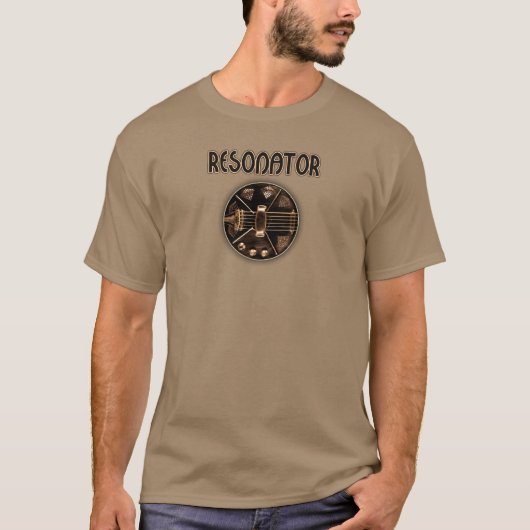 Resonator-akoestische gitaar t-shirt (Voorkant)