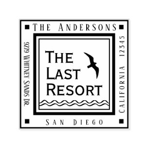 Resort Beach Cottage Lake House Adres Zelfinktende Stempel