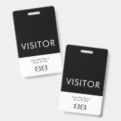 Resort bedrijfscentrum voor bezoekers van badge (Voor- en achterkant)