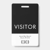 Resort bedrijfscentrum voor bezoekers van badge (Achterkant)