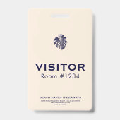 Resort bedrijfscentrum voor bezoekers van badge (Achterkant)