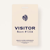 Resort bedrijfscentrum voor bezoekers van badge (Achterkant)