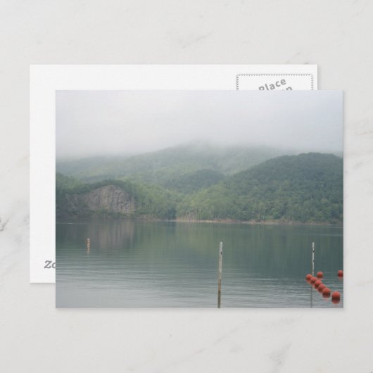 resort in het blauwe bergmeer briefkaart (Voorkant / Achterkant)