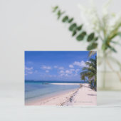 Resort op het strand briefkaart (Staand voorkant)