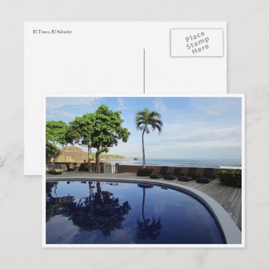 resort pool briefkaart (Voorkant / Achterkant)