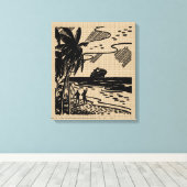 Resort Tekening op Canvas (Insitu (Houten vloer))