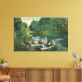 Resorters Boating bij Springs Canvas Afdruk (Insitu (Woonkamer))