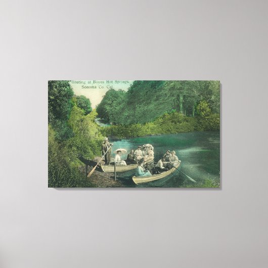 Resorters Boating bij Springs Canvas Afdruk (Voorkant)