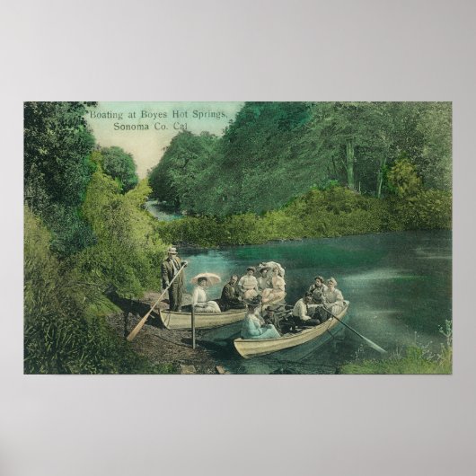 Resorters Boating bij Springs Poster (Voorkant)