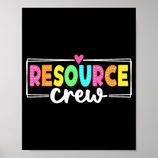 Resource Crew Back To School Leraren Studenten Poster (Voorkant)