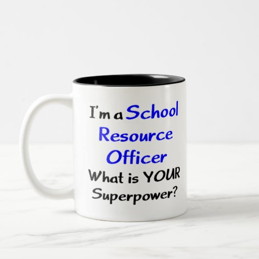 resource officer school tweekleurige koffiemok (Links)