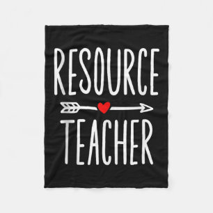 Resource Teacher Appreciation Design voor vrouweli Fleece Deken