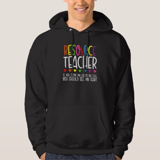 Resource Teacher U2013 Resource Specialist Back To Hoodie (Voorkant)