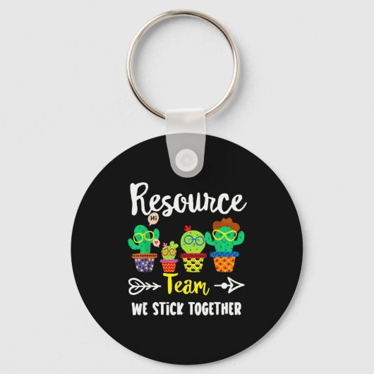 Resource Team, Funny Cactus Crew Resource Teacher Sleutelhanger (Voorkant)