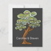 Respaart voor Eco Tree Wedding RSVP Kaartje (Achterkant)