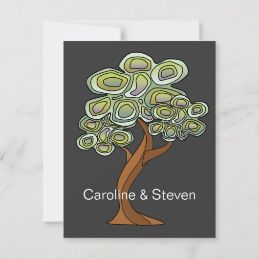 Respaart voor Eco Tree Wedding RSVP Kaartje (Achterkant)