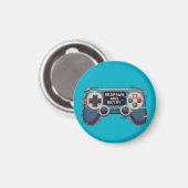 Respawn and Retry - Retro Gaming Glitch Art Magneet (Voorkant / Achterkant)