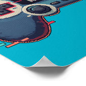 Respawn and Retry - Retro Gaming Glitch Art Poster (Hoek)