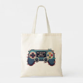 Respawn and Retry - Retro Gaming Glitch Art Tote Bag (Achterkant)