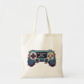 Respawn and Retry - Retro Gaming Glitch Art Tote Bag (Voorkant)