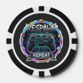 Respawn en Herhaal Gamer Controller Poker Chips (Voorkant)