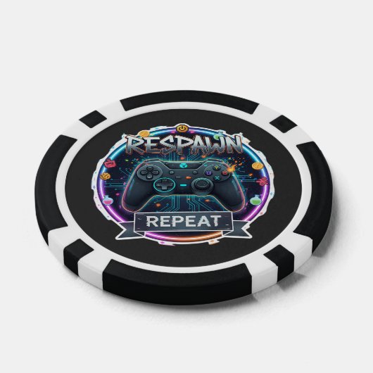 Respawn en Herhaal Gamer Controller Poker Chips (Enkel)