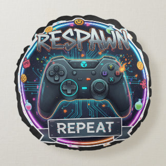 Respawn en Herhaal Gamer Controller Rond Kussen