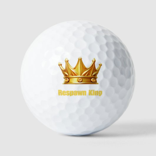 Respawn King - Gamer Crown Golf Ball Golfballen (Voorkant)