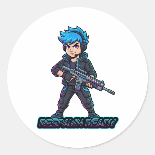 Respawn klaar Sticker (Voorkant)