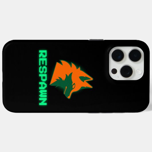 RESPAWN – Neon Gamer Fox Logo Case-Mate iPhone Case (Achterkant (horizontaal))